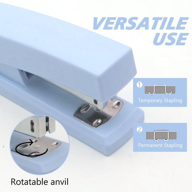 Blue Office Stapler, 25 Sheet Capacity with 2000 Staples and