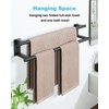 Alise Bathroom Double Towel Bar, 24 Inch Wall Mount Towel