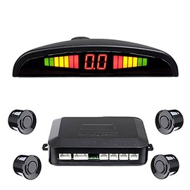 CarBest LED Display Car Vehicle Reverse Backup Radar System with 4 Parking Sensors Alert Alarm System