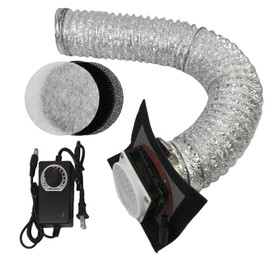 HOCENWAY - Kit de sistema de filtro de ventilador para impresora 3D con adaptador de corriente de control de velocidad ajustable y extractor de humos, compatible con todas las cubiertas de tienda de