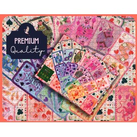 Elena Essex Puzzles for Adults 1000 Pieces - House of Cards, 1000 Piece Puzzle for Adults, Jigsaw Puzzles 1000 Pieces, Cool Deck Pack of Cards Puzzle, Size 28x20 inches