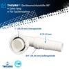 tecuro Appliance Connection Nozzle Sink Siphon 90° Angled 1 Inch