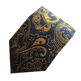 Rex Standard NA006 Men's Necktie, Paisley Pattern, Business, Casual Suit, Stylish, navy