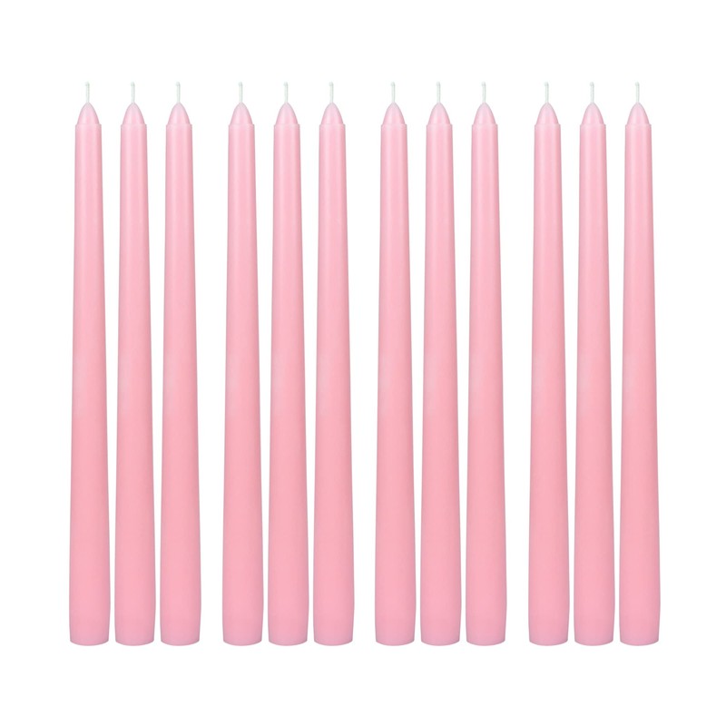 10 Inch Light Rose Taper Candles