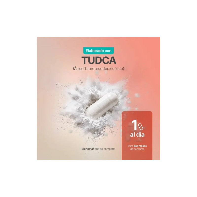 Tudca Puro 500mg 60 Cáps Apoyo Hepática E Hígado B