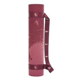 Lolë Tapete de Yoga con Diseño Marmoleado Rosa, Antideslizante, Incluye Correa de Transporte, Textura de Doble Cara"