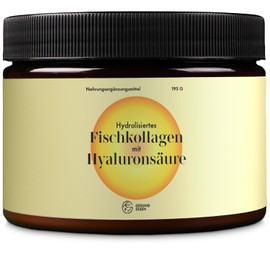 GESUND ESSEN Collagen powder, healthy skin, strong hair, strong nails, effective colage powder, high dose preparations, high-quality collagen powder, collagen 4500 mg, lemon flavour