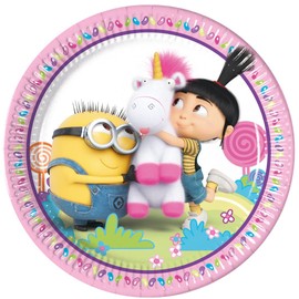 Universal Despicable Me Fluffy Paper Plates 23cm 8CT