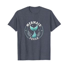 Mermaid Squad Magical Ocean Fantasy for Women T-Shirt, Men, Heather Blue