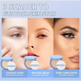Base Maquillaje Polvo Compacto Fijador Matte Para Grasas