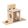 Relaxdays 1 x Wooden Squirrel Feeder, 2 Entrances & Seating