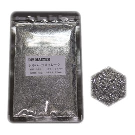 DIY MASTER Silver Glitter Flake 0.2mm 100g