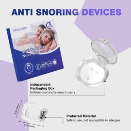 OHALEEP Anti Snoring Devices,Snore Stopper with Adjustable Magnet, Silicone Nose Clip Stop Snoring, Effective to Relieve Snoring, Snoring Solution Comfortable and Quieter Sleep, White, M
