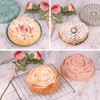 Sakolla 3 Pack Flower Shape Silicone Cake Molds, Large Round
