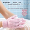 Guantes Exfoliantes de Ducha Rosas con Protección Antibacterial 10A y