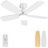 Ceiling Fan with Light, Wireless Remote, Flush Mount Design, Adjustable