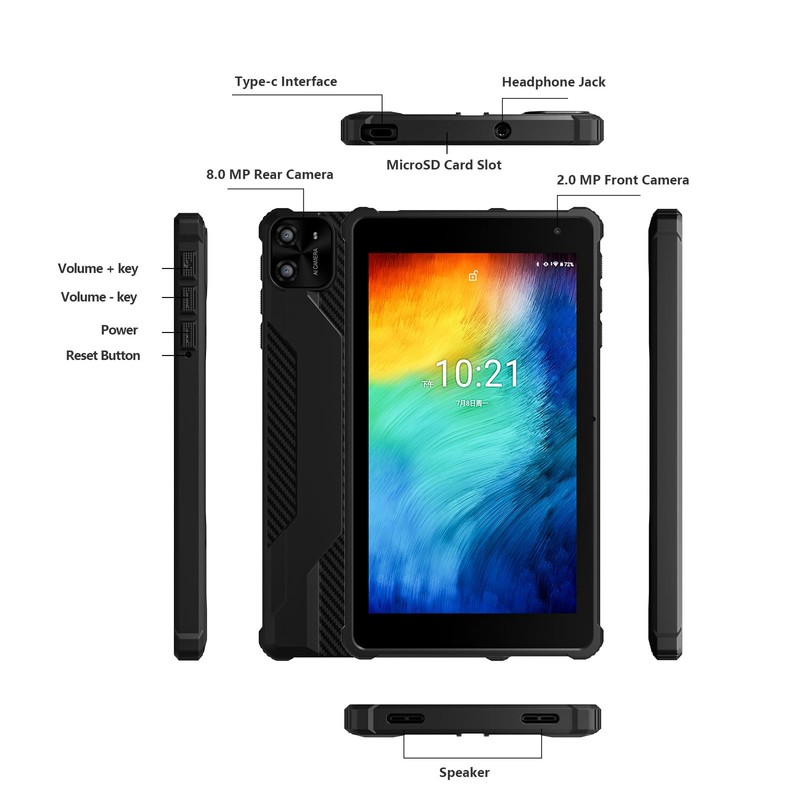 PRITOM 7 Inch Android 14 Tablet PC with 8GB RAM