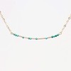 Custom TURQUOISE Skinny Bar Gold Fill Morse Code Necklace also