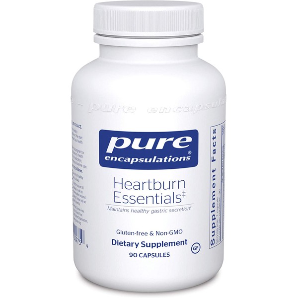 Pure Encapsulations - Heartburn Essentials - Dietary Supplement Helps Decrease Occurrences of Occasional Heartburn and Indigestion - 90 Capsules
