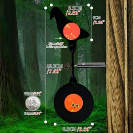 Wingswinmax Bigger Bird Spinner Air Gun Target 19.3cm/7.6" Slingshot Target 360° Rotating Screwed-Type Steel OR Stainless Steel Plinking Target Bird BB Air Gun Target (Black Big Bird 3mm)