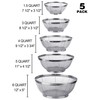 5 Pack Strainers for Kitchen, 18/8 Stainless Steel Colander, Fine