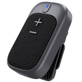 Wearable Bluetooth Speaker - Magnetic Clip-On Wireless Portable Outdoor Speakers- Clip Waterproof Speaker with Microphone -Hands-Free Music & Calls - Color: Black