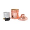 B&P Lamp® Heavy Turned Brass Keyless Sockets, Polished Copper Finish,