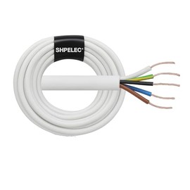 SHPELEC® 5 Core Heat Resistant 3095Y 0.75mm White Cable (5m)