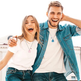 Friendship Gifts for Women Best Friend Necklace Bff Necklace for 2 Couple Gifts Healing Crystal Pendant Chains Necklace Sister Birthday Gifts for Women