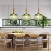 Battery Operated Pendant Light,Glass Battery Ceiling Light Fixtures with Wireless