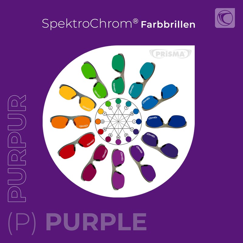 PRiSMA SpektroChrom Colour Glasses Purpur (P) Peace and Comfort Glasses