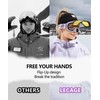 LECAGE Frameless Flip-Up Ski Goggles, Anti Fog Snow Goggles with