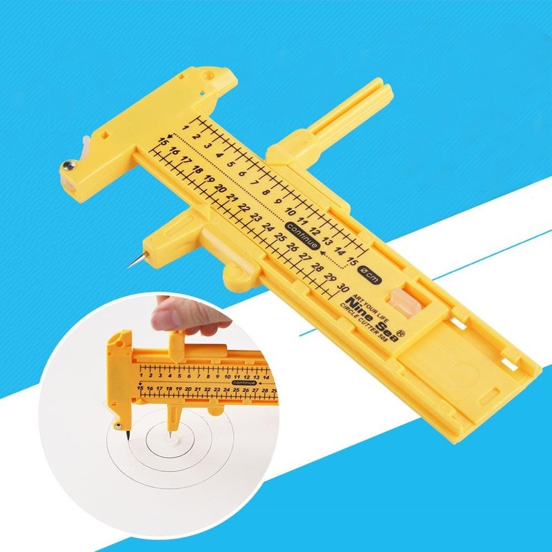 Rotating Compass Circle Cutter Paper Cardboard Rubber Leather Craft Tool