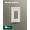 TREEWELL 6-Pack Decorator Outlet Cover Plate, Decorative Switch Plates and