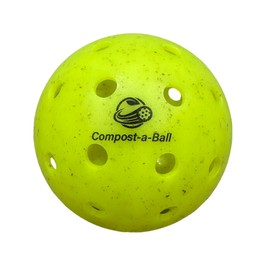 Eco Sports Performance Pickleball Balls Biodegradable Plastic Free | 40 Hole Outdoor Regulation Pickleballs | 6 Pack | USAPA Approved