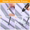 10-Pack Universal Window Sash Locks, White Iron Cam Action Latches