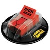 Post-it: High Volume Flag Dispenser, Sign Here, Red, 200 Flags