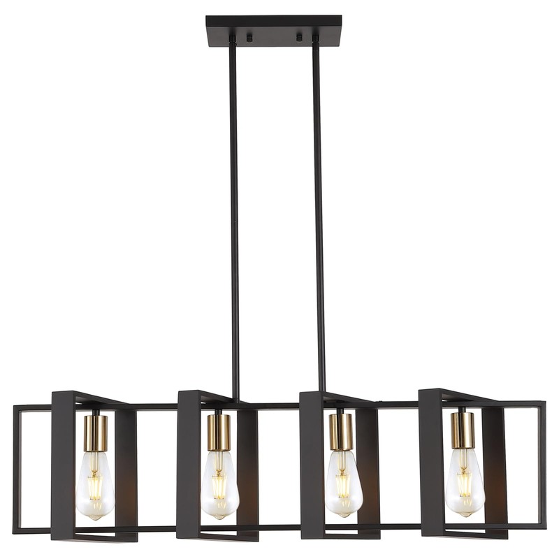 35.4" Kitchen Island Lighting Fixture, Dining Room 4 Lights Chandeliers,
