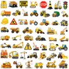 Construction Vehicle Truck Stickers 50PCS for Laptop Bike Luggage Water