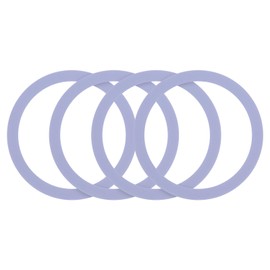 QUARKZMAN Magnetischer Aufkleber Ring, 4 Stück - Universeller Magnetischer Adapter Ring, Silikon Magnet Wireless Ladekonverter Kit für Handyhülle Wireless Ladegerät (Lila)