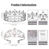 2PCS King and Queen Crown Set Metal Crown for Men