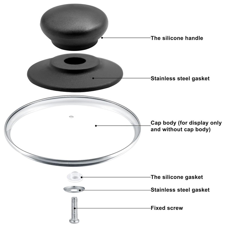 4 Pieces Pot Lid Handle, Pot Handle, Lid Knob, Universal