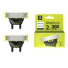 Philips Norelco Genuine OneBlade 360 Blade Replacement Blades, 2 Count,