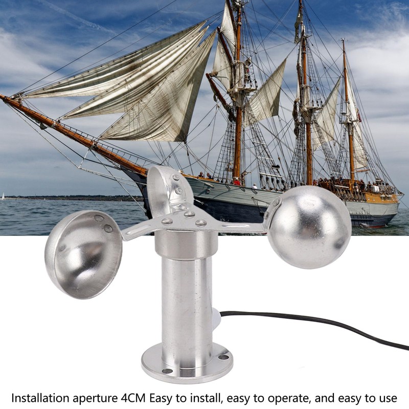 Tnfeeon Aluminum Alloy Anemometer Wind Speed Monitoring Sensor, Equipped with