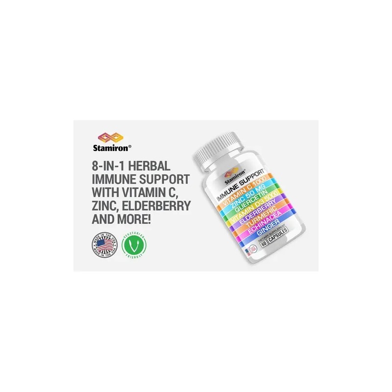 Apoyo Inmunolgico Stamiron Quercetina Zinc Vitamina C D3 Crcuma Cpsulas