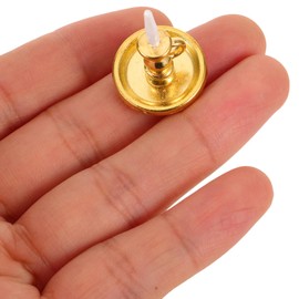 Toyvian Doll House Candlestick 2PCS Miniature Candle Holders (1:12) Tiny House Candlesticks Mini House Candle Holder Decorations Dollhouse Miniature Accessories