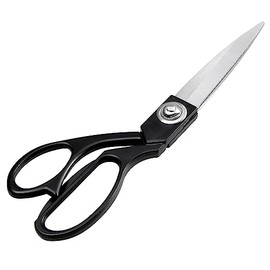 Tijeras de Sastre afiladas Negras de 8" - Tijeras Profesionales de Acero Inoxidable para Cortar Tela y Cuero, Resistentes, para Ropa, confección, Costura y Manualidades.