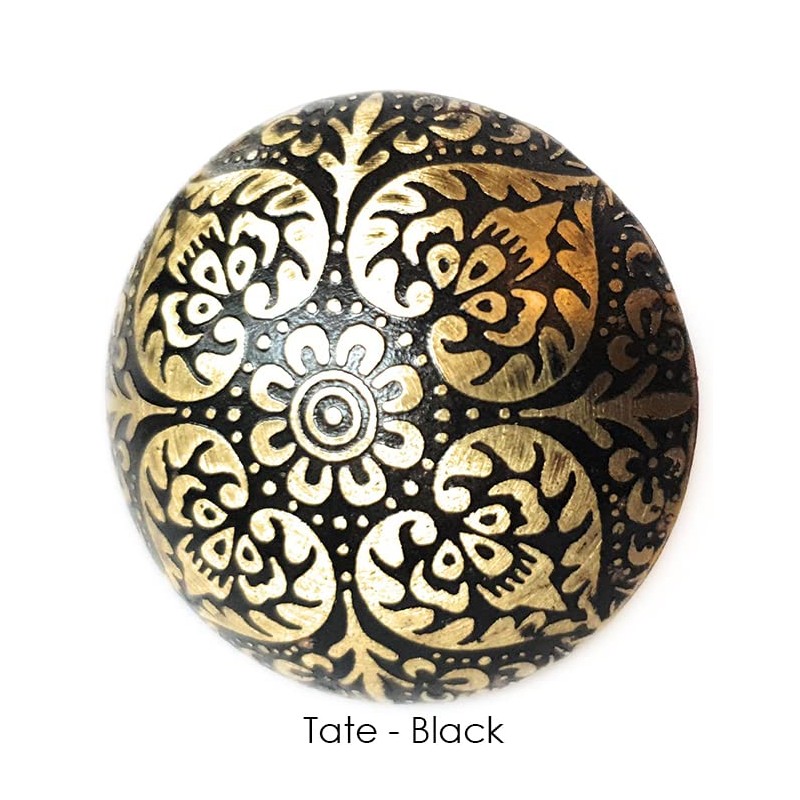 French Furniture Fittings Set of 6 Brass Door Knobs (FFF)