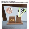 Pen Holder Clock Temperature Calendar Display 3 Level Brightness Adjustment