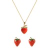 Volare Strawberry Earrings Necklace Sets for Women Cute Strawberry Earrings